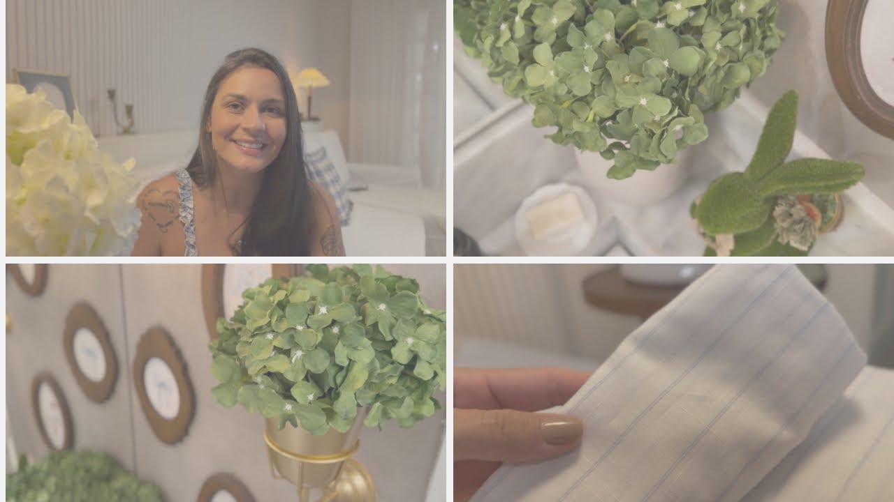 Transformei meu BANHEIRO para a Páscoa 🐰🌿 + Comprinhas para Casa Nova e o Sonho do Jardim!