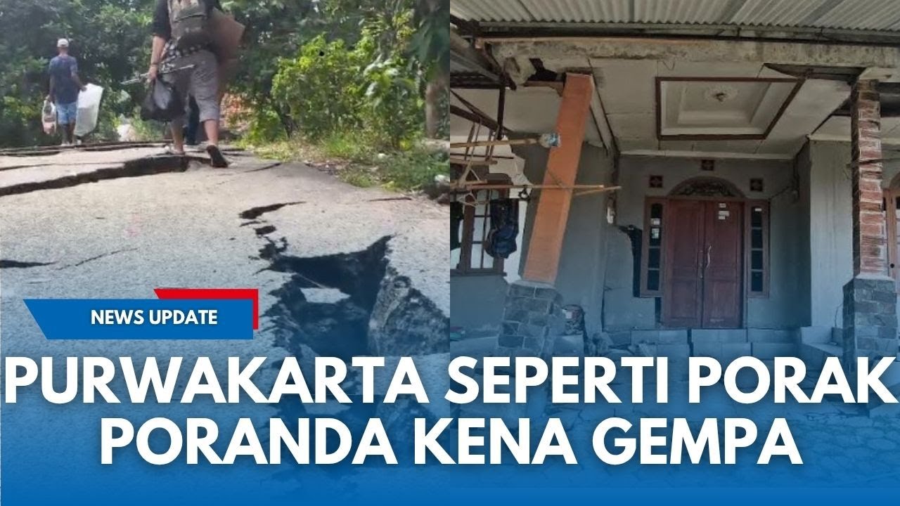 NGERI PENAMPAKAN Satu Kampung di Purwakarta Porak Poranda Tanah Retak Puluhan Rumah Hancur