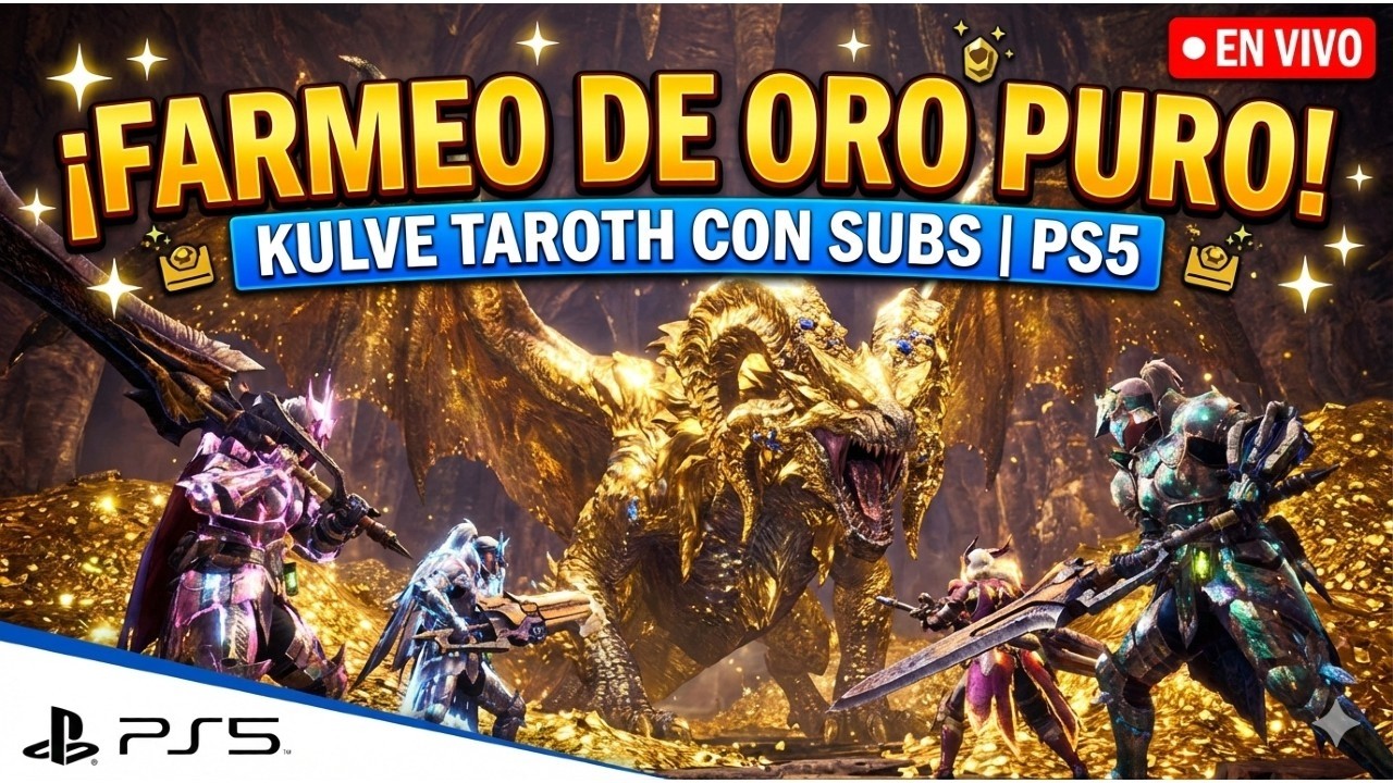 ¡BUSCANDO LAS MEJORES ARMAS KJÁRR! 👑 Farmeando Kulve Taroth con Subs | MHW Iceborne PS5