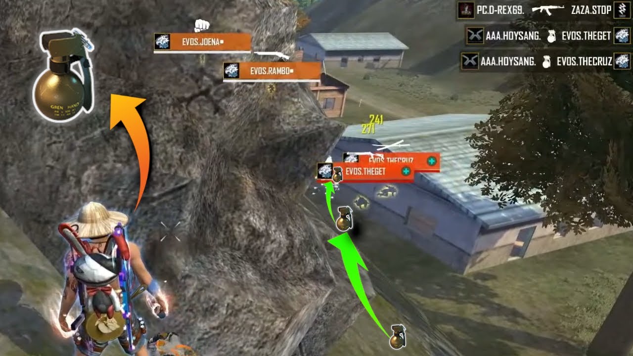 Cómo metió la granada? 😱 Rol de GRANADERO! Complementa el RUSH Free Fire
