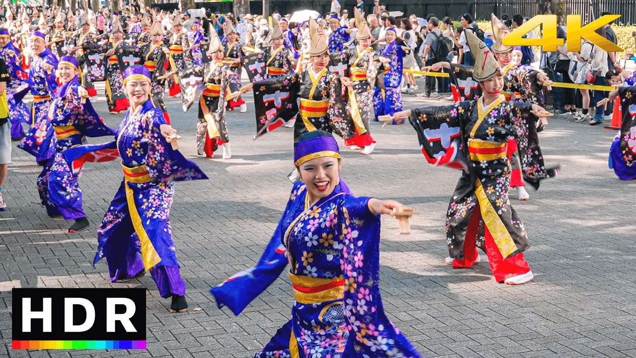 Tokyo Dance Festival 💃🏻 Super Yosakoi Harajuku Omotesando 2023 // 4K HDR