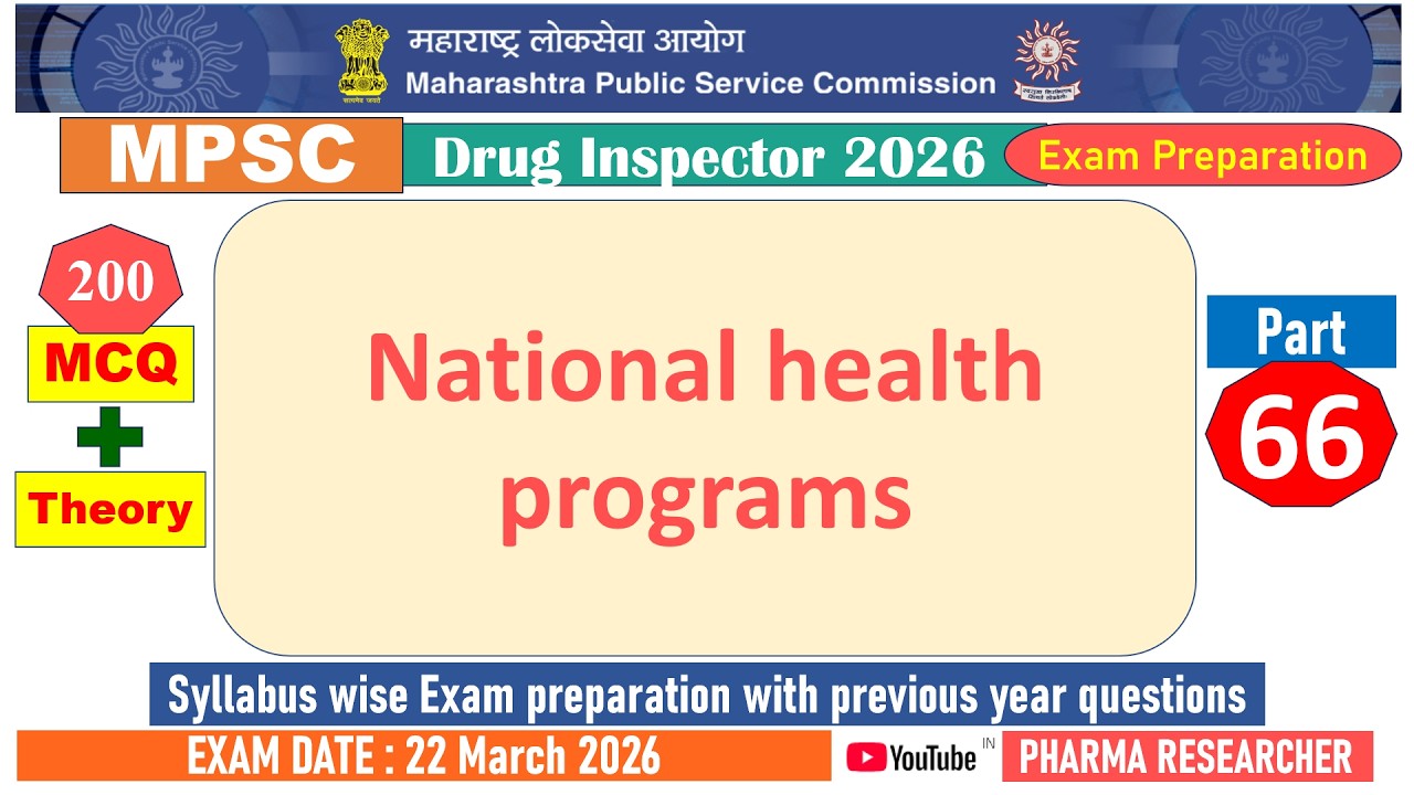 National health programmes MCQs II MPSC DI 2026 Exam Preparation #mpsc