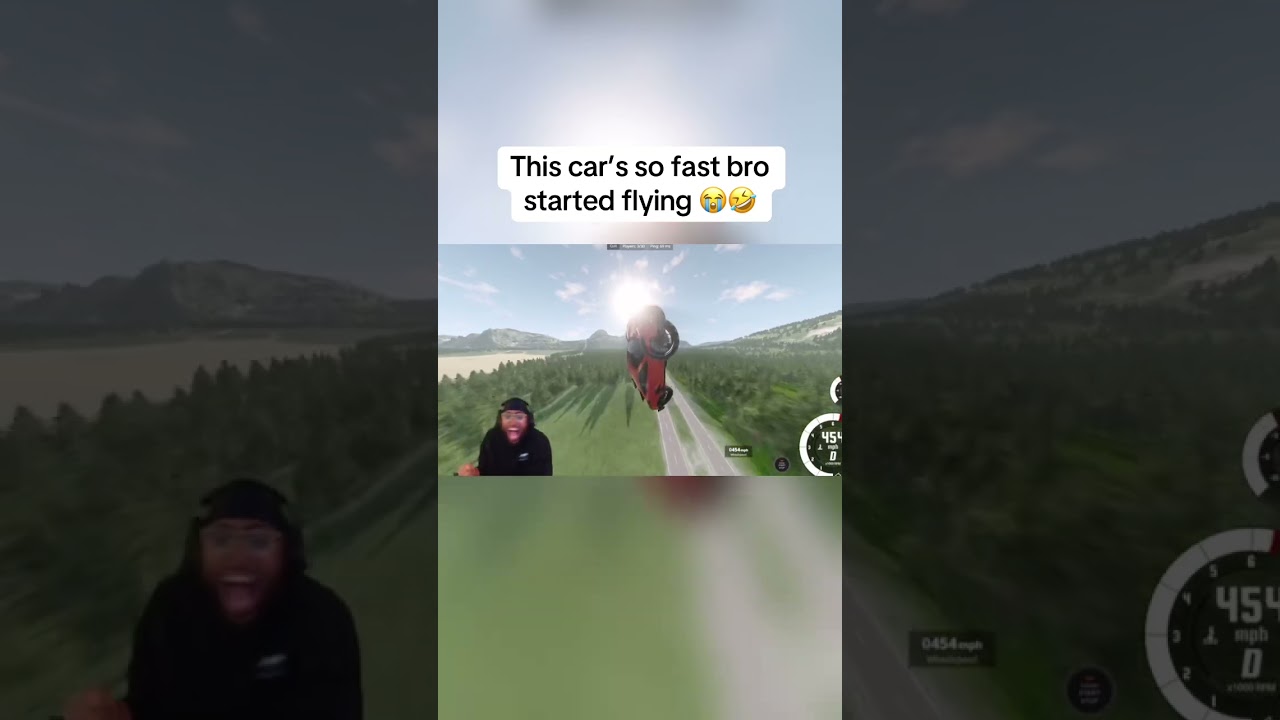 This car&rsquo;s so fast bro started flying 😭🤣