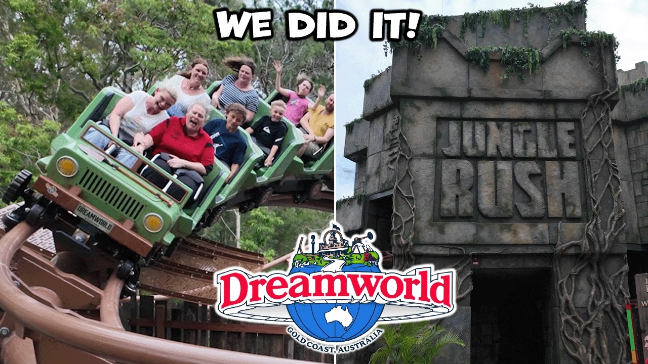Riding Dreamworld's NEW Roller Coaster! Jungle Rush & Rivertown Soft Opening