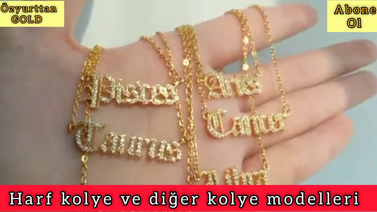 İSİMLİ KOLYE VE HARF KOLYE MODELLERİ