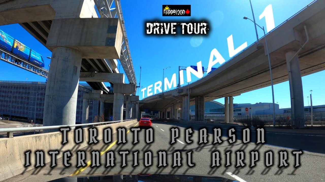 Toronto Pearson International Airport Terminal 1  ||  Via Highway 427  ||  4K Drive Tour  ||  2023