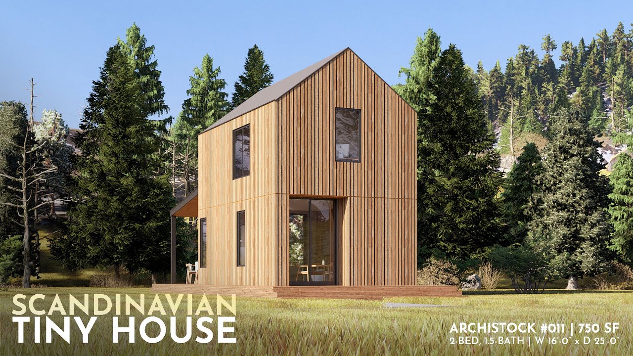 Compact Living | 750 sq ft Scandinavian Tiny House Design | 16’ X 25’