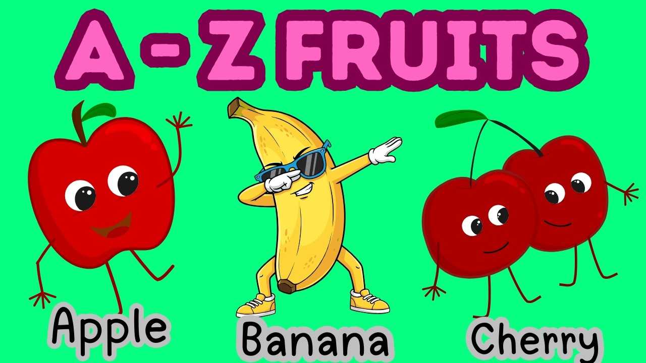 A to Z Fruits 🍎🍌 | ABC Fruits for Kids | Learn Alphabets with Fruits