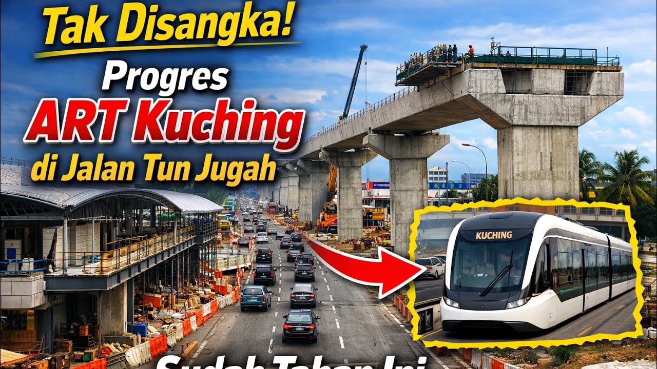 “Tak Disangka! Progres ART Kuching di Jalan Tun Jugah Sudah Tahap Ini”