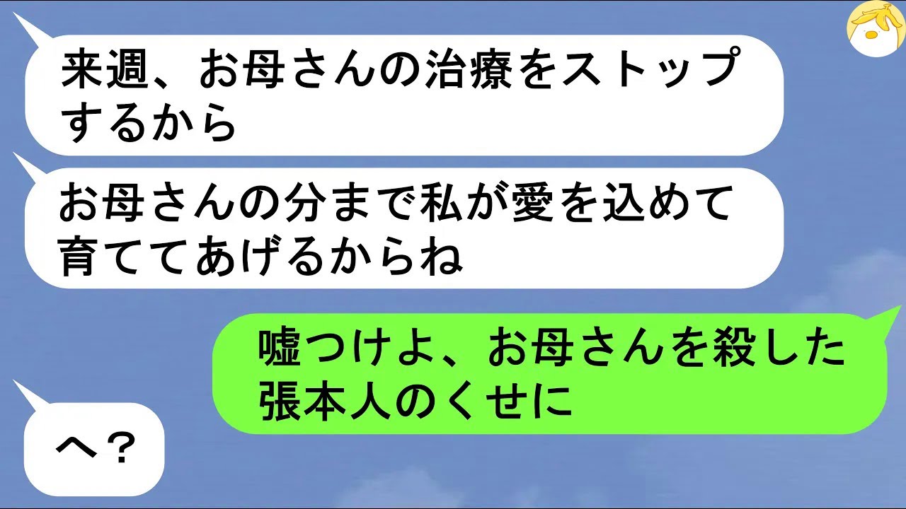 【LINE】昏睡状態の母を躊躇なく殺そうとする叔母「その方が姉も楽になるのよ」→実は叔母のとんでもない計画が明らかに【スカッと】