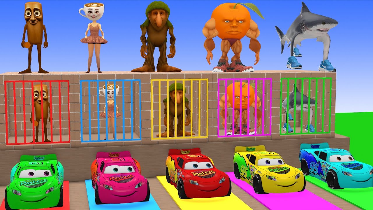 Long Slide Game with Cow Elephant Gorilla Hippopotamus Tiger 3d Animal Game Funny 3d Animals