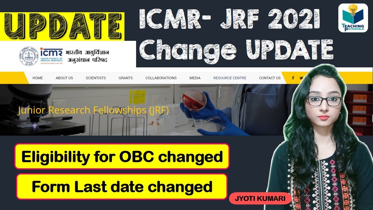 ICMR JRF -2021 (CHANGE UPDATE)