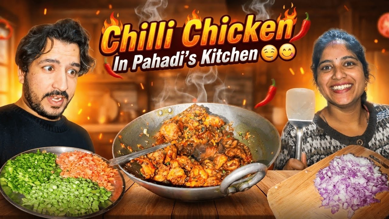 Chilli Chicken Night at Home 🌶️🍗 | I Did the Chopping, Bhabhi Did the Magic 😋