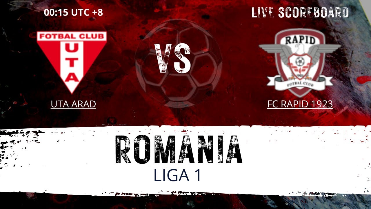 UTA Arad VS FC Rapid 1923 ROMANIA LIGA 1 LIVESCORE