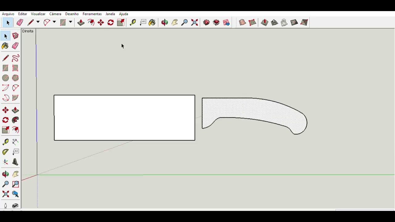 modelando um cutelo em 3d do google sketchup