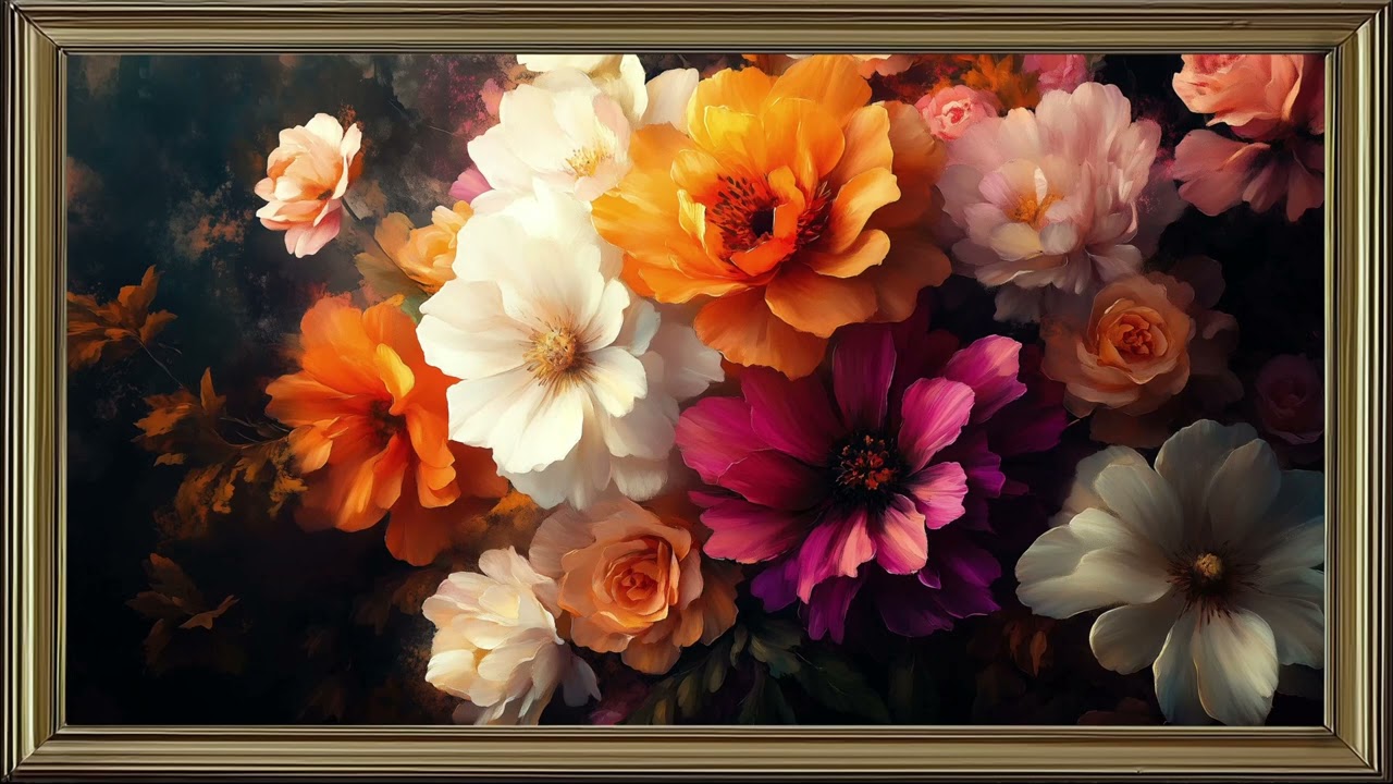 4K Luxury Floral Art for Frame TV & Home Decor