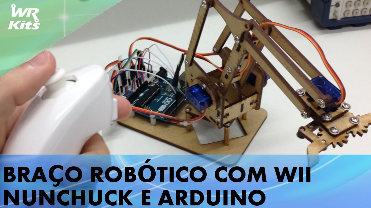 BRAÇO ROBÓTICO COM CONTROLE WII NUNCHUCK E ARDUINO