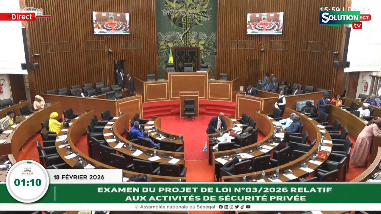 DIRECT EXAMEN DU PROJET DE LOI N⁰03 2026 RELATIF AUX ACTIVITÉS DE SÉCURITÉ PRIVÉE