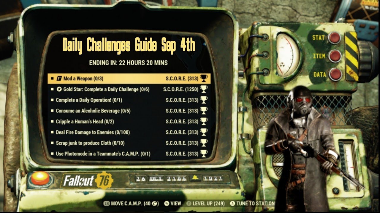 Fallout 76: Season 25: Appalachia Under Siege! Daily Challenges Guide Sep 4