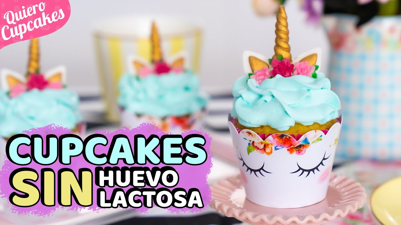 CUPCAKES UNICORNIO SIN HUEVO Y SIN LACTOSA | VEGANOS | QUIERO CUPCAKES