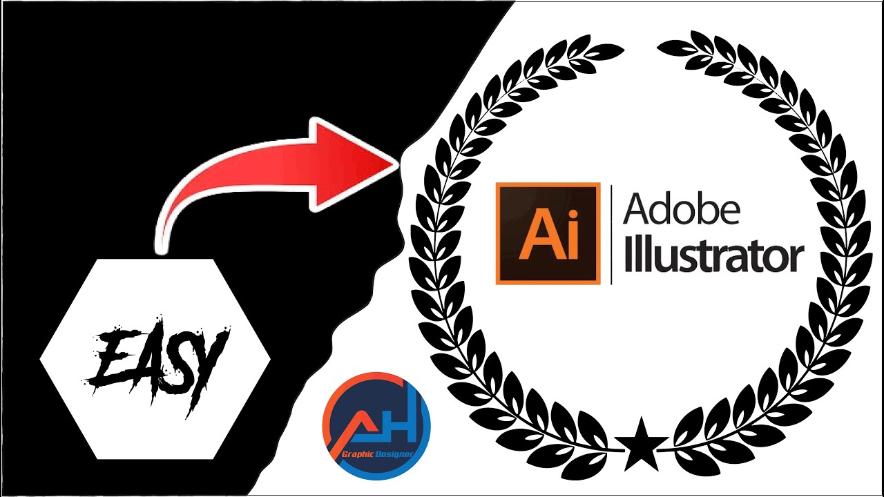 How To Create A Laurel Wreath Vector For Very Easy In ||Adobe Illustrator||