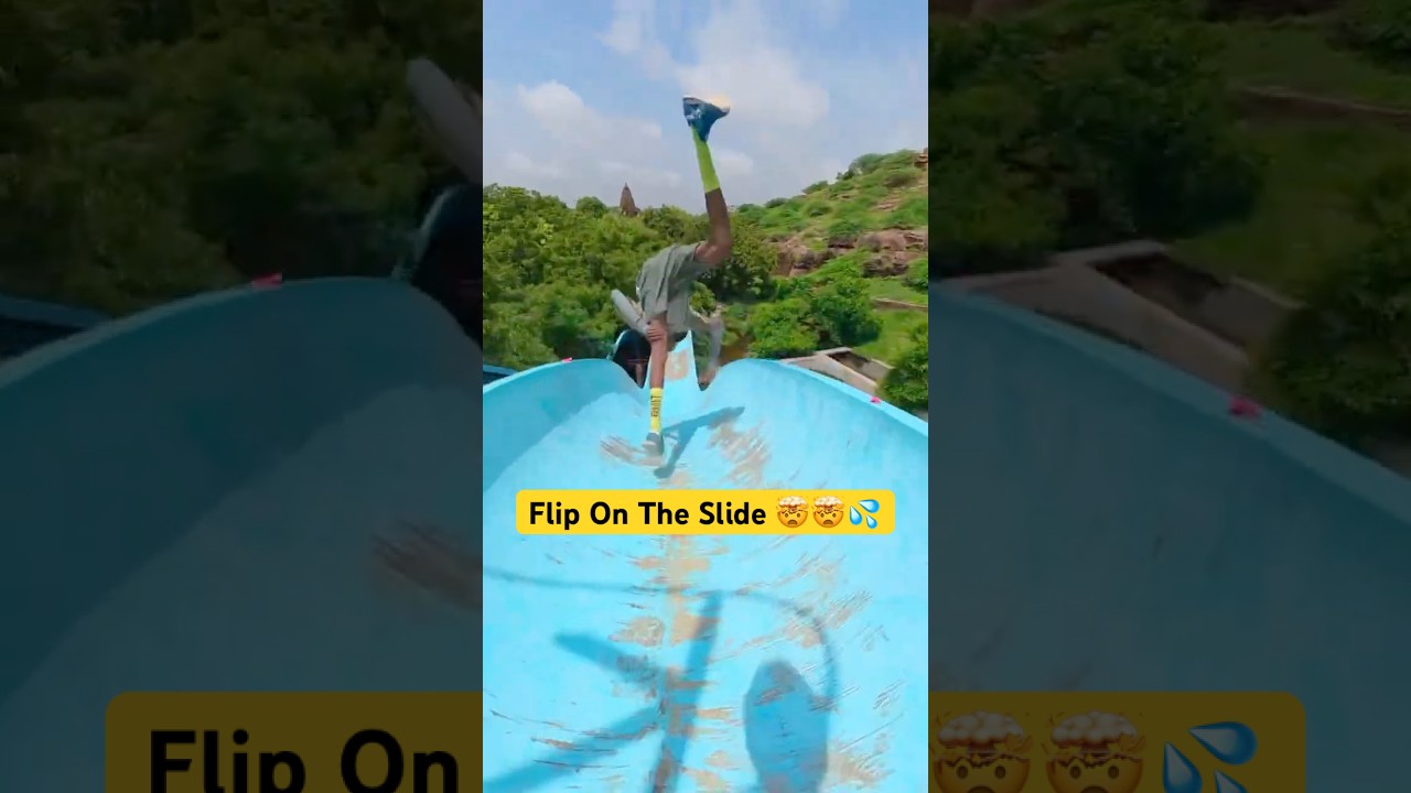 World Famous, Water Park😳💦 #flip #parkour #waterpark #freerunning #slide