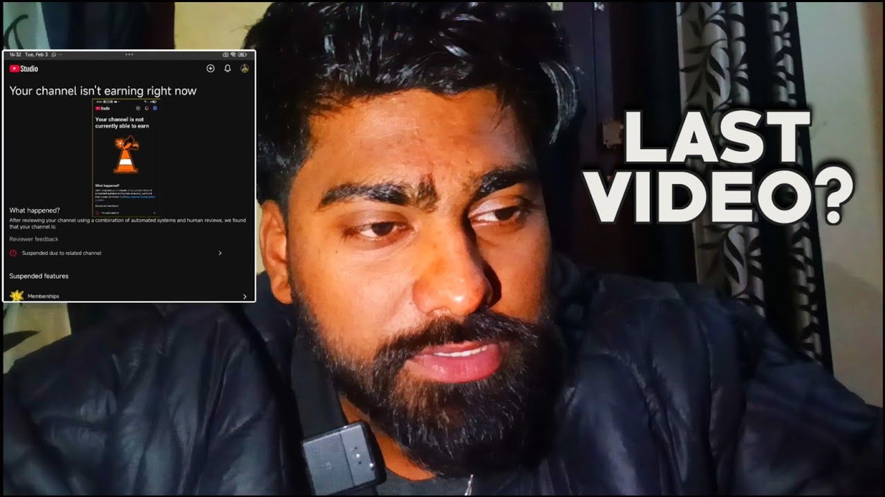 My Last Video On YouTube 🥹 Suspended Due To Releated Channel Why ?