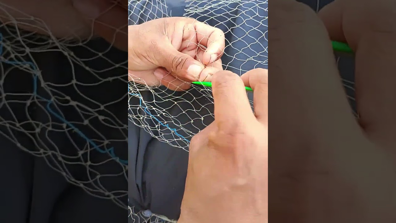 #netfishing #fishing #easytieknot  #knot #repairsnet#diy #satisfying #shortvideo #netcutting #fyp