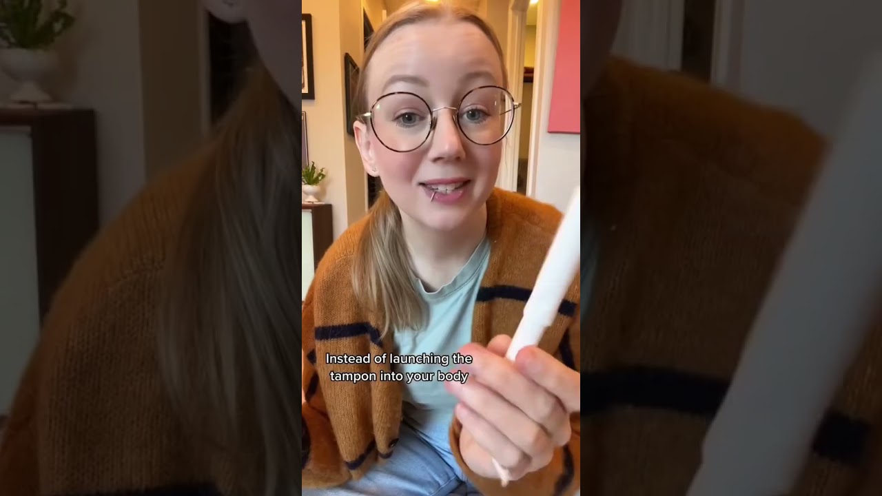 How to insert non applicator tampons | flexible model demo 