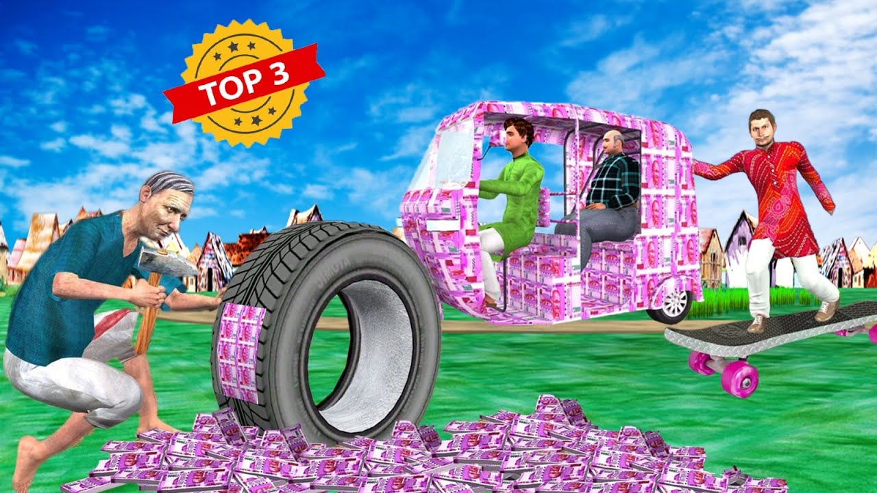 Garib Mechanic Money Tyre Money Auto Skating Comedy Videos Collection Hindi Stories Funny Kahaniya