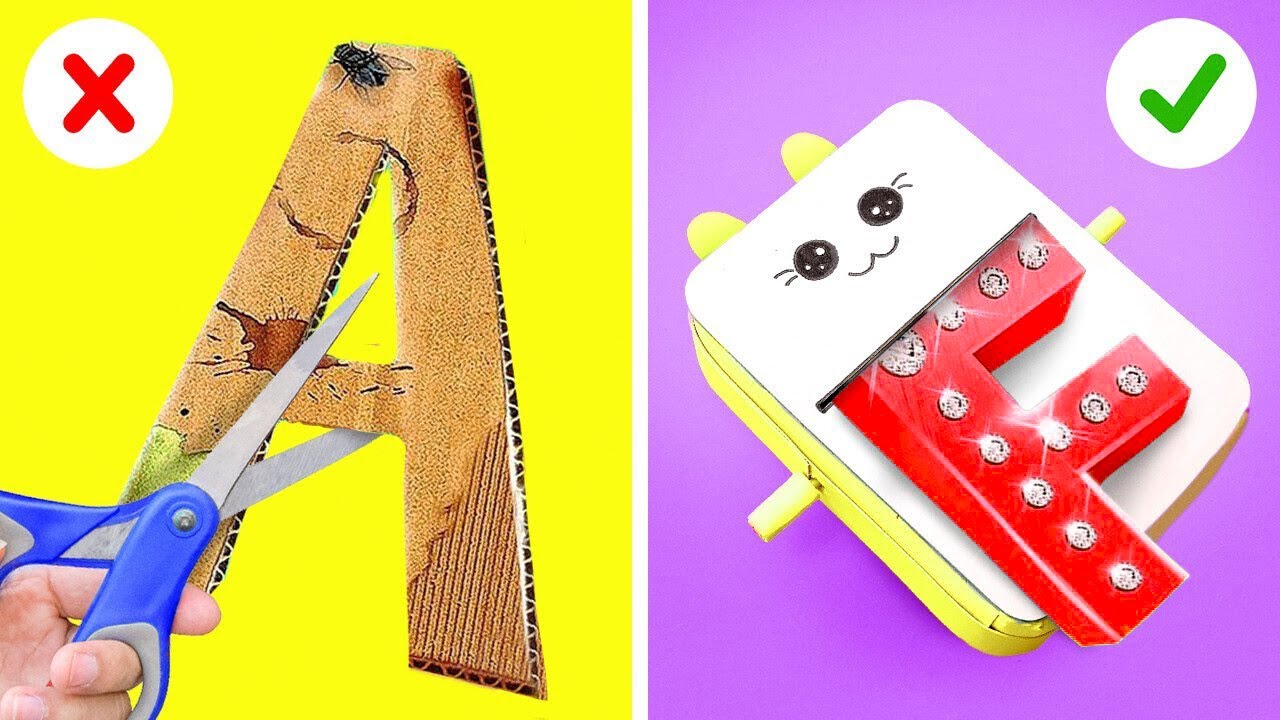 حيل مدرسية مضحكة يمكنك صنعها بنفسك || حيل ونصائح تربوية مجنونة من 123 GO!GOLD