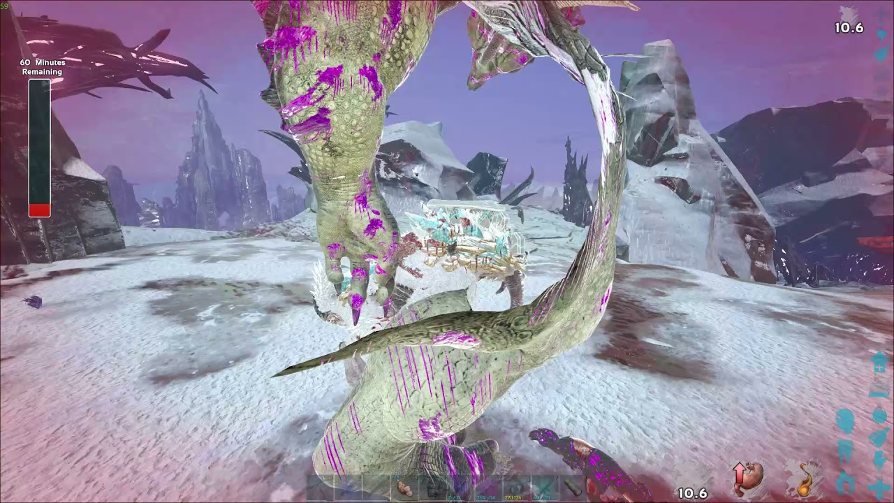 ARK Survival Evolved: Gamma King Titan solo Boss Fight + Cutscene