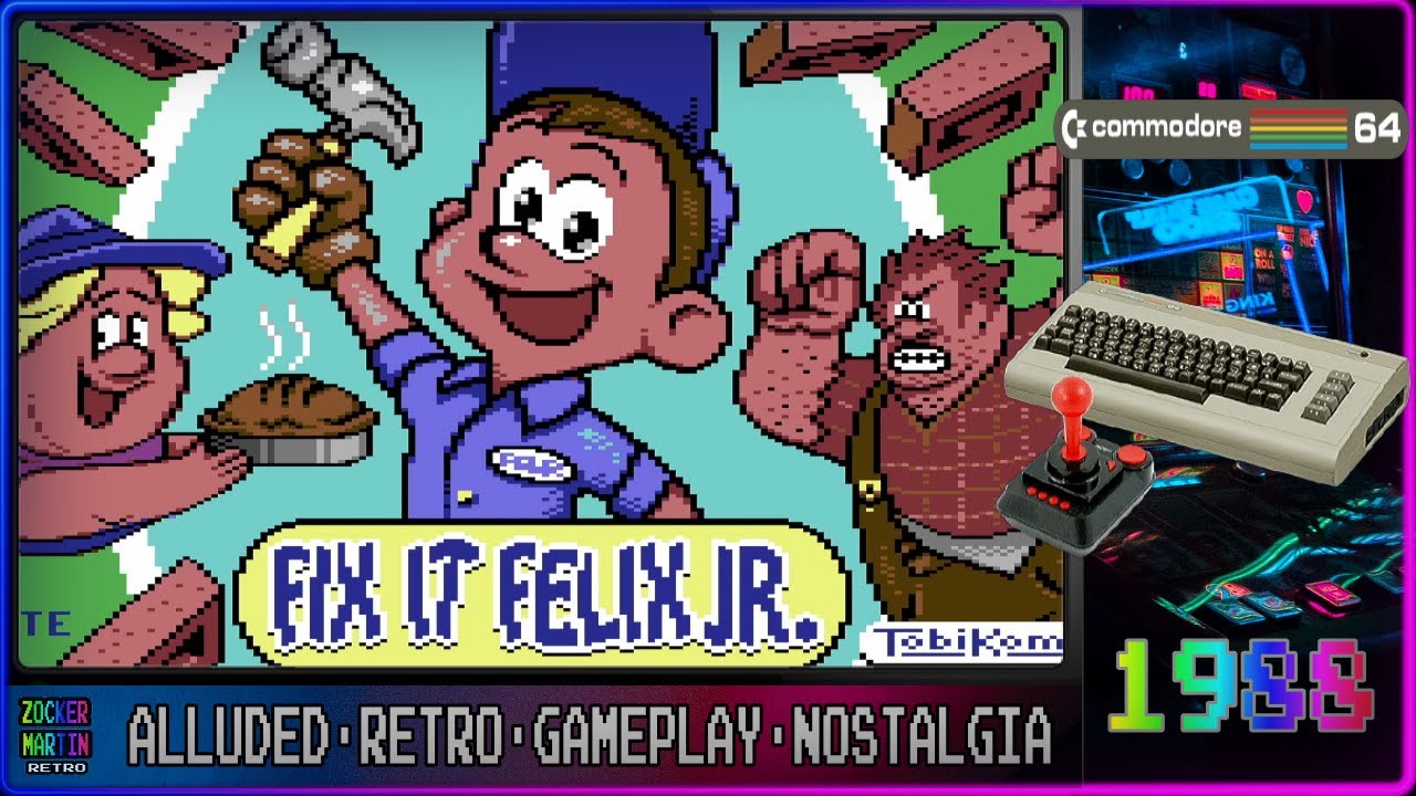 Fix it Felix Jr · 1988 · Commodore 64 · C64 · Alluded Retro Gameplay Nostalgia Short