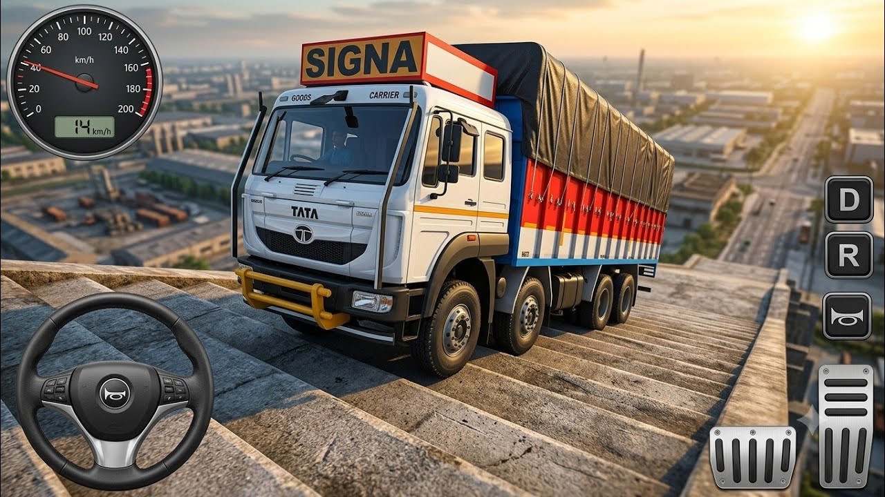 Tata Singh Heavy Truck Impossible Stairs Challenge 😱🚛 | BUSSID Mods Gameplay 