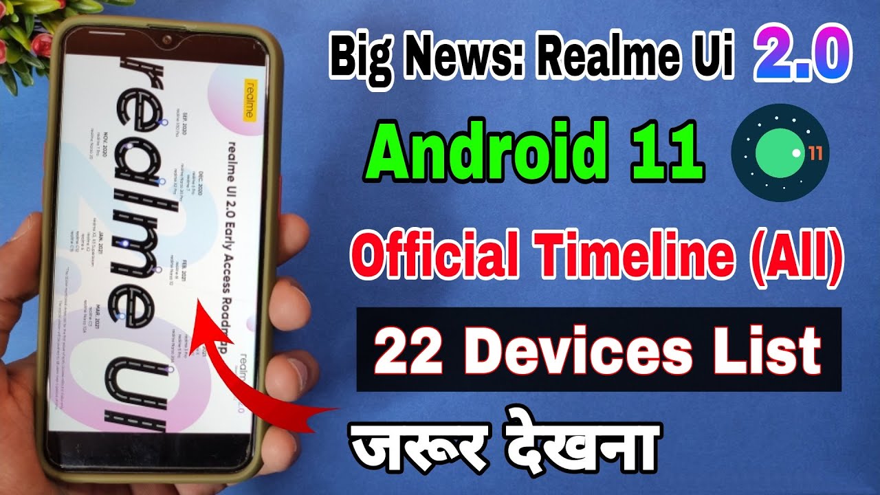 Realme Ui 2.0 & Android 11 supported devices list | Realme 3 Pro, 5 pro XT, 7/7Pro, 6/6i update