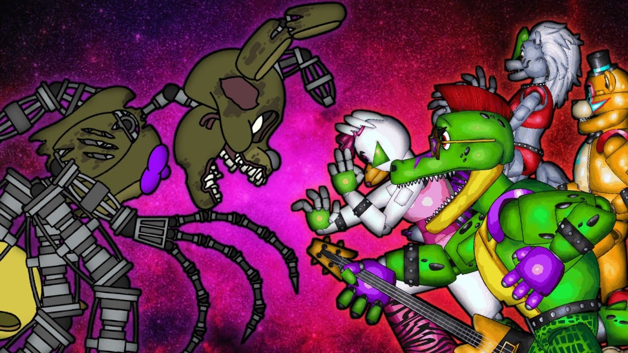 (Dc2/FNaF) Sinner Springtrap VS Glamrock