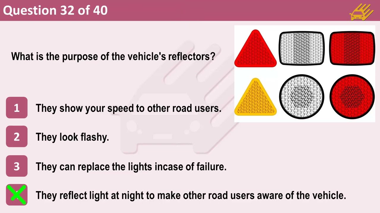 Driver Theory Test Ireland DTT - Theory Questions For The Driving Test 1