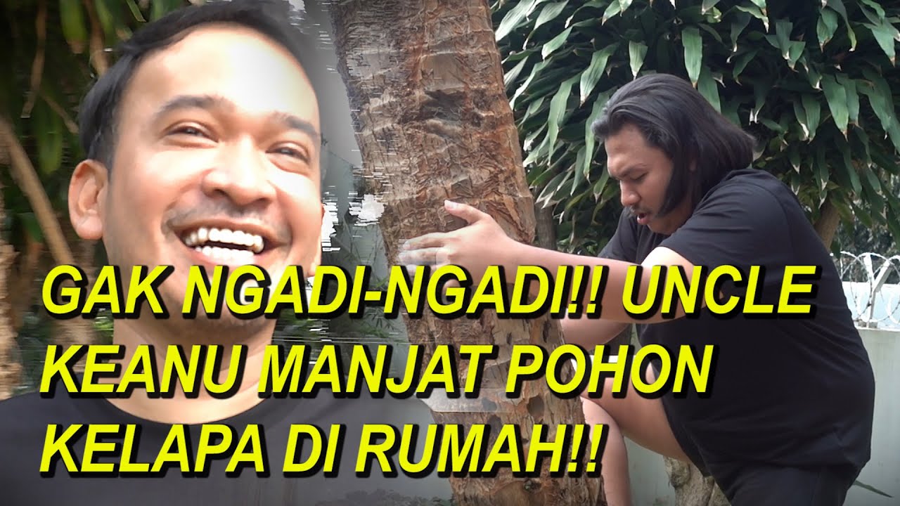 The Onsu Family - GAK NGADI-NGADI!! UNCLE KEANU MANJAT POHON KELAPA DI RUMAH!!