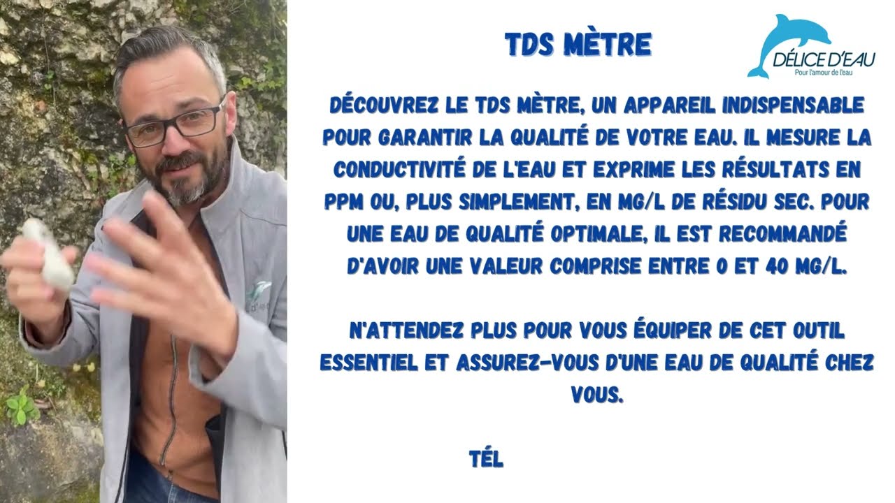 TDS mètre délice d'eau, l'appareil indispensable