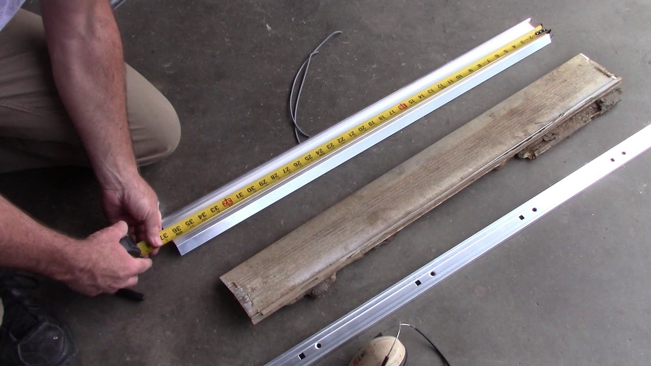 Replacing a damaged door threshold.
