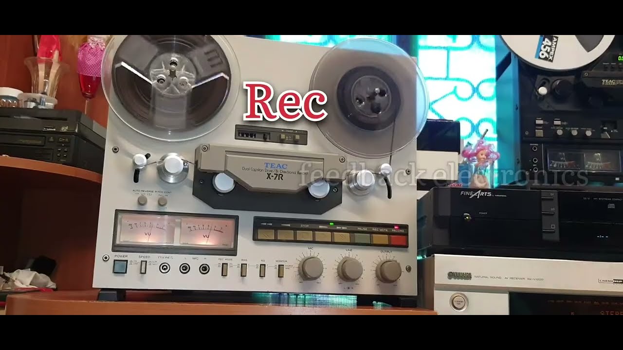 𝐓𝐄𝐀𝐂 𝐗-7𝐑 Tape recorder 👋 4- track 2- Channel Stereo Spool 👋 Reel to Reel Recording and Play