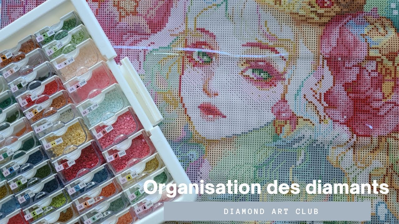Unboxing, organisation des diamants et préparation du dp Chroma de Diamond Art Club