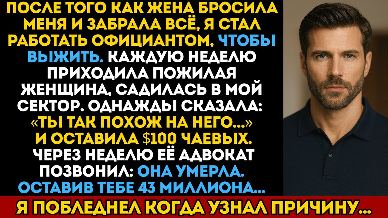 Пожилая женщина дала мне $100 чаевых: «Ты так похож на него». Она умерла и оставила мне $43 миллиона