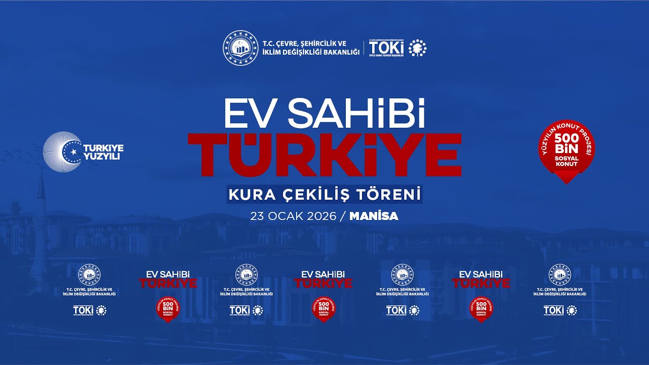 500 BİN SOSYAL KONUT MANİSA HAK SAHİPLİĞİ BELİRLEME KURASI