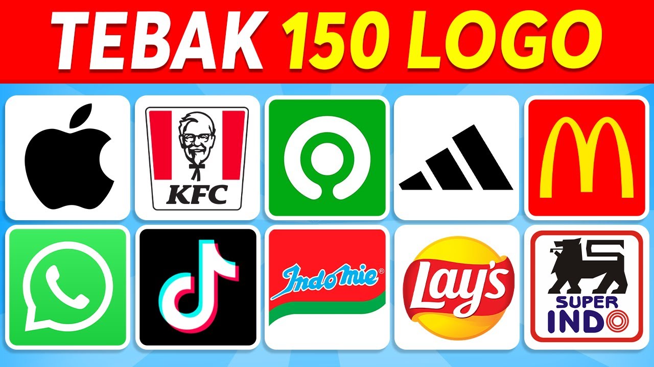 Tebak Logo dalam 3 Detik | 150 Logo Terkenal | Kuis Logo 2024