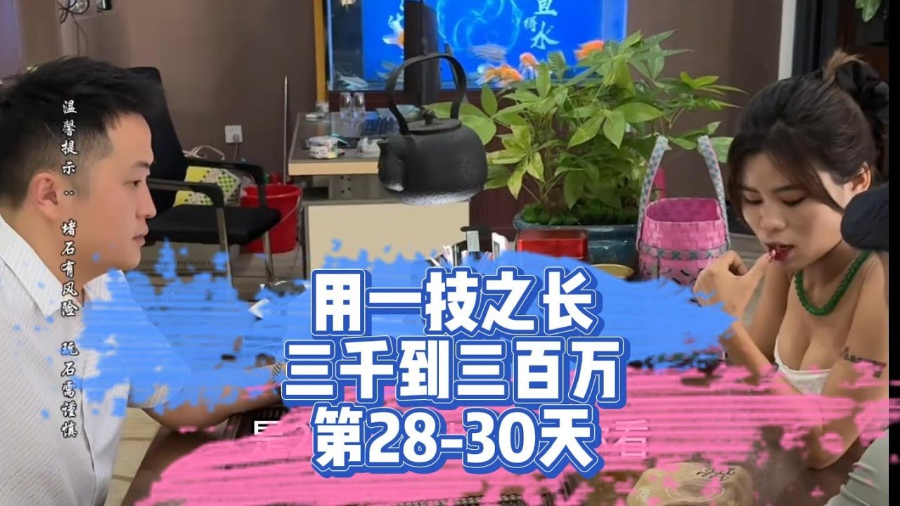 用一技之長三千到三百萬的第28-30天！| 翡翠 | 翡翠原石 | 翡翠賭石 | 翡翠玉石 | 玉石 | Jade | Jadeite | Jade rough stone