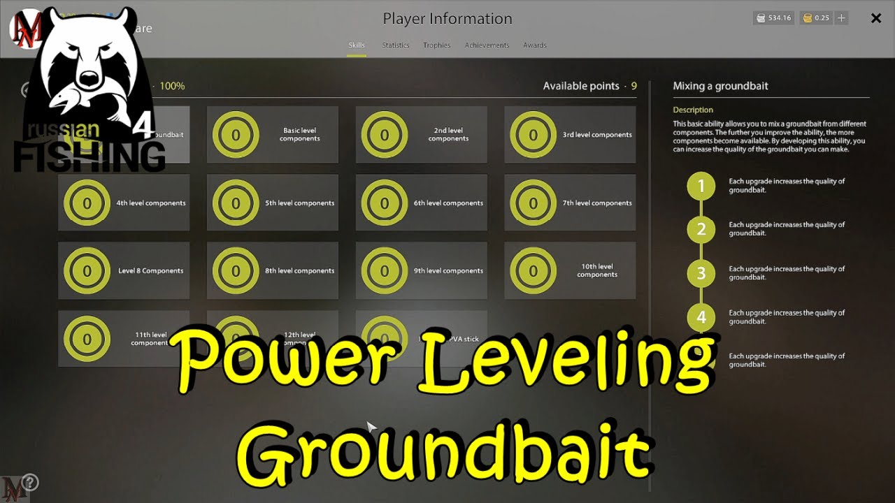 Russian Fishing 4 Power Leveling Groundbait Tutorial