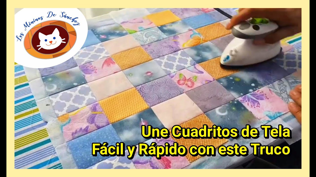 Truco de costura para unir cuadros de tela fácil y rápido