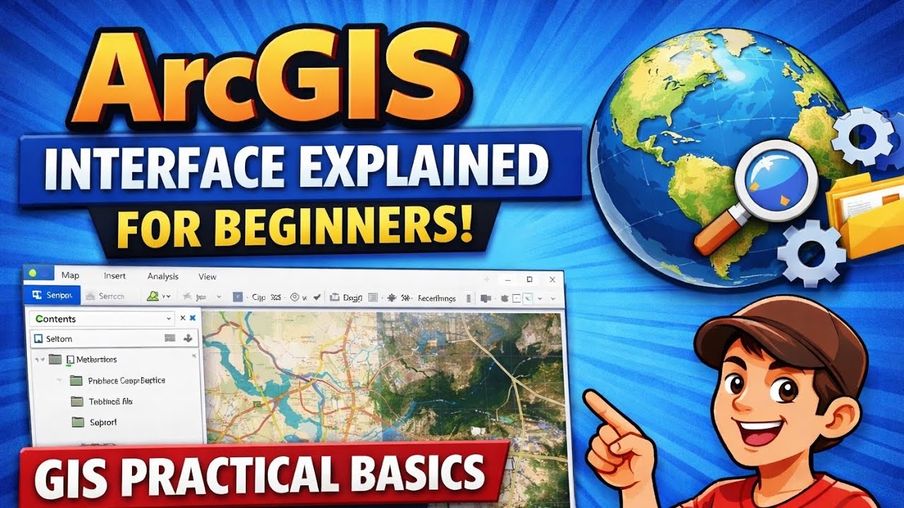 ArcGIS Interface Explained for Beginners |English Version| GIS Practical Basics Step-by-Step