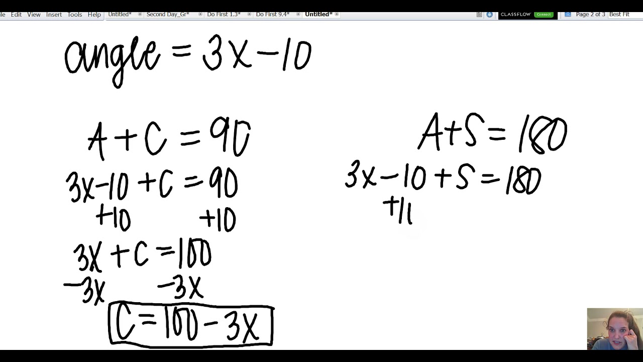 Complementary and Supplementary with Systems of Equations